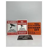 No Trespassing Signs, Planted Tree Signs,