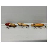3 Wooden Fishing Lures