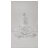 Etched Glass Decanter, Glass Champagne