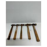 Ball-Peen Hammers W/Wooden Handles (5)