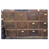 12 Drawer Wooden Filing Cabinet