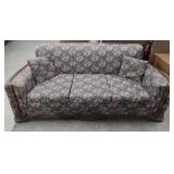 Floral Couch with Throw Pillows