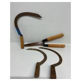 Hand Sickles (3),Hedge Shears