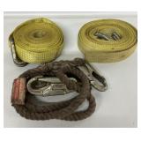 Tow Straps(2), Braided Rope W/Snap Hook