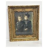 Gold Toned Frame with Boy and Girl Portrait