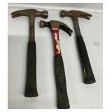 Claw Hammers W/Textured Grips (3)