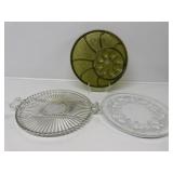 Indiana Glass Avocado Green Deviled egg relish