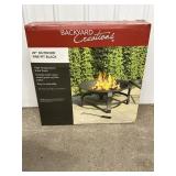 29" Outdoor Fire Pit Black