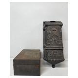 Cast Iron Mail Drop Box, Small Metal Box