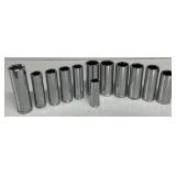 Chrome Deep Sockets Metric &  Standard (12)