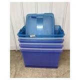 Clear Totes w/Lids (7)