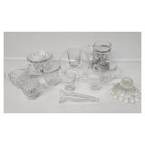 Glass Creamer and Sugar Sets, Small Glass Cups
