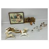 Nativity Made In Mexico, Faith Sign, Reindeer