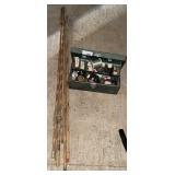 Bamboo or Cane Fishing Poles & GreenTackle Box