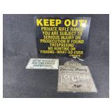 Metal Signs, Keep out, Farmer Family, Spending
