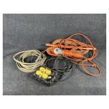 Trouble light, Orange Extension Cord,Multi-Outlet