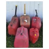 5 Plastic Gas Cans