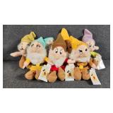 Walt Disney 7 Dwarfs Stuffed Plushies