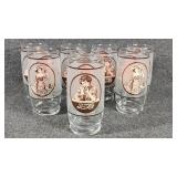 1970'S Pepsi-Cola Drinking Glasses(8)