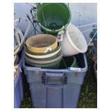 Plastic Flower Baskets and Pots with Tote