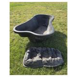 Garden Pond Basin and plastic Rocks steps