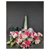 Tote full of a Variety of flowers, green foam