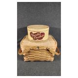 Woven Wood Picnic/Pie Basket , Charles Cookies Tin
