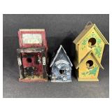 Metal and Wood Birdhouses
