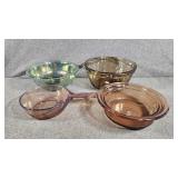 Pyrex & Anchor Hocking Ovenware Glass Bowls, Pan