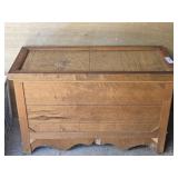 Homemade wooden toy box