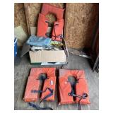 Assorted life jackets
