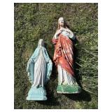 Cement Jesus Statue, Porcelain Mary Statue