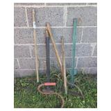 Sledgehammer, Weed Pick, Metal Weed Whip, Small T