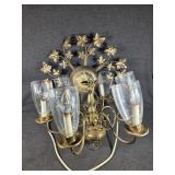 Brass colored Chandelier