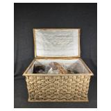 Wicker Basket with a variety of toys