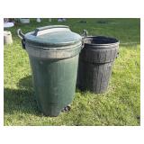 Rubbermaid 33 Gal. Trash Bin, Plastic Trash Barrel