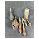 Primitive Hand Tools, Double Sheave Metal Pulley