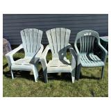 Green Plastic Chairs (3)