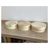 3 CHEESE BOXES W LIDS - HOUSEHOLD MISC