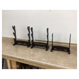3 SWORD STANDS