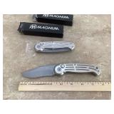 2 MAGNUM FOLDING CLIP KNIVES