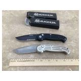 2 MAGNUM FOLDING CLIP KNIVES