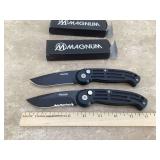 2 MAGNUM FOLDING CLIP KNIVES