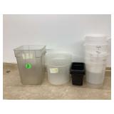 Durable plastic food storage containers