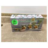 4-piece bathroom set with daisy design