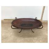 Large copper-colored decorative bowl