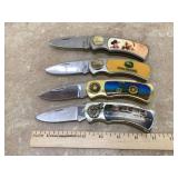 4 FOLDING KNIVES