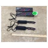 2 NEW 7 KNIVES W NECK CHAINS