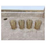 Handcrafted glass tumblers with apple tree design