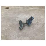 Copper faucet with frog finial